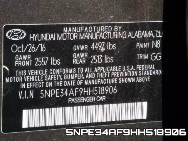 5NPE34AF9HH518906 фото 2