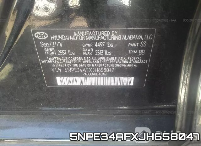 5NPE34AFXJH658047 фото 10