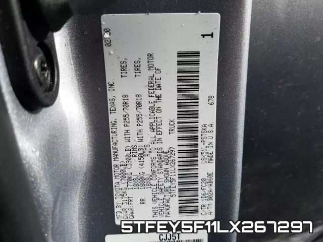 5TFEY5F11LX267297 фото 2