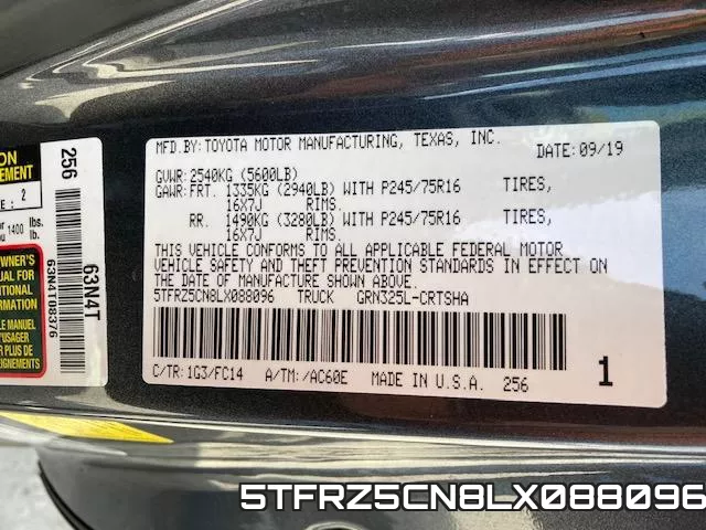 5TFRZ5CN8LX088096 фото 2