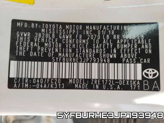 5YFBURHE3JP793948 фото 2