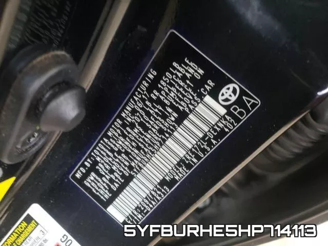 5YFBURHE5HP714113 фото 2