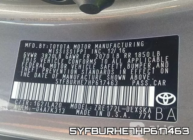 5YFBURHE7HP617463 фото 10