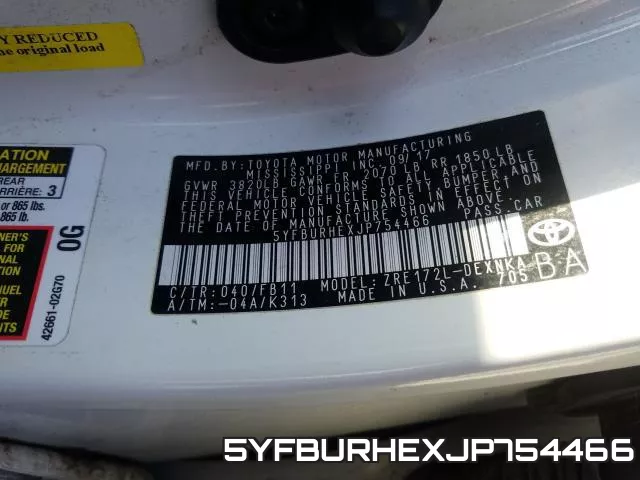 5YFBURHEXJP754466 фото 2