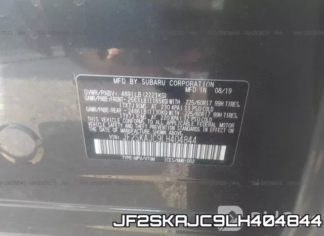 JF2SKAJC9LH404844 фото 10