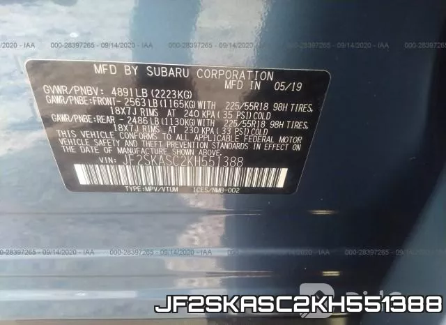 JF2SKASC2KH551388 фото 10