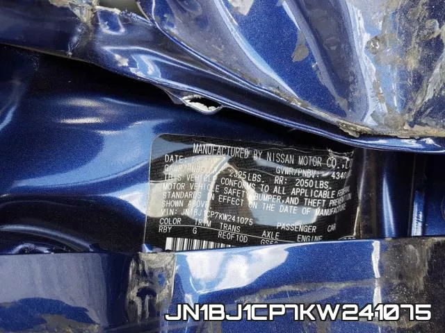 JN1BJ1CP7KW241075 фото 2