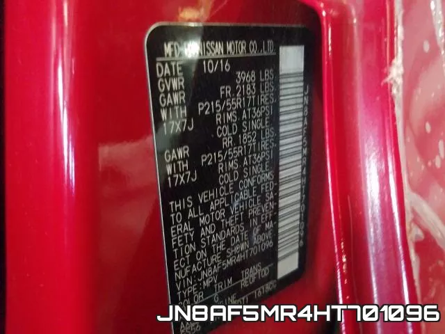 JN8AF5MR4HT701096 фото 2