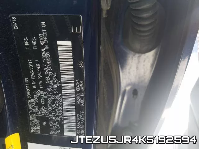 JTEZU5JR4K5192594 фото 2