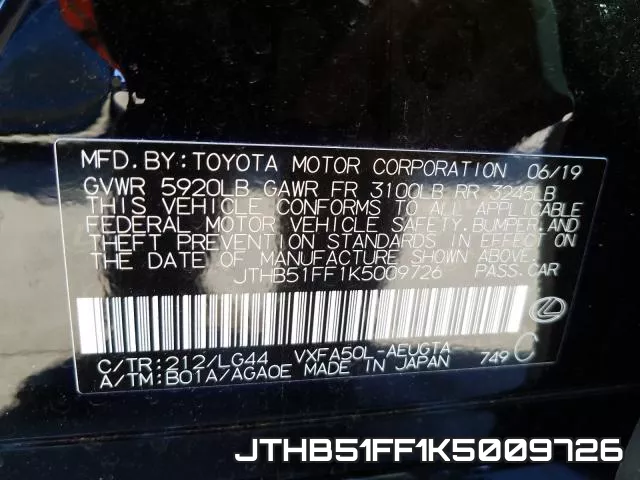 JTHB51FF1K5009726 фото 2