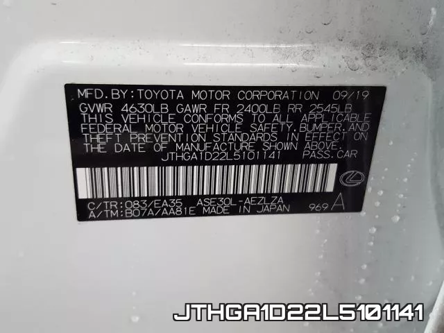 JTHGA1D22L5101141 фото 2