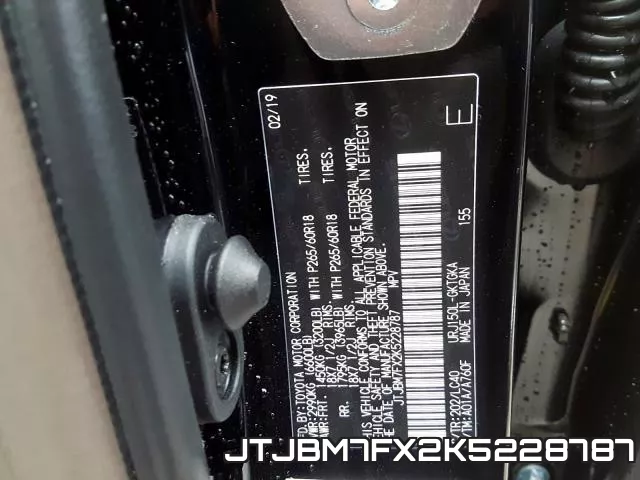 JTJBM7FX2K5228787 фото 2