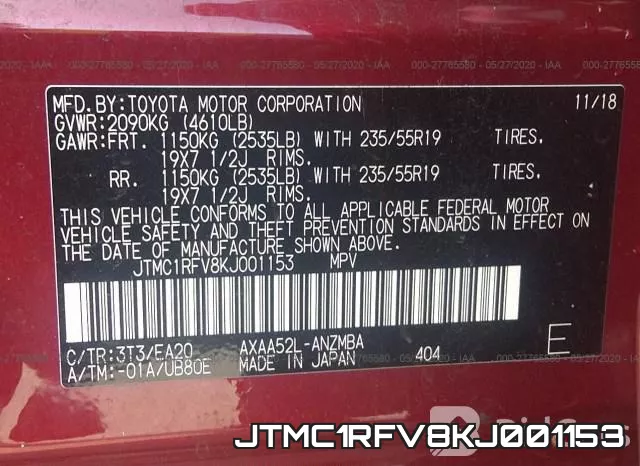 JTMC1RFV8KJ001153 фото 10