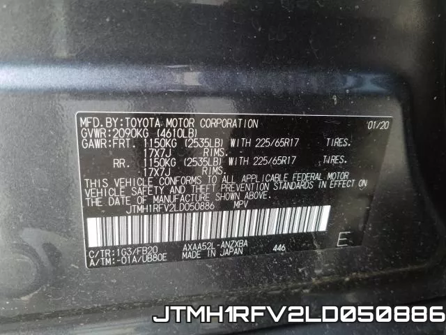 JTMH1RFV2LD050886 фото 2