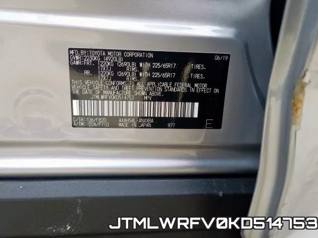 JTMLWRFV0KD514753 фото 2