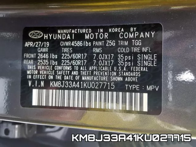 KM8J33A41KU027715 фото 2