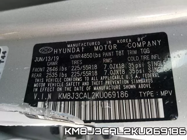 KM8J3CAL2KU069186 фото 2