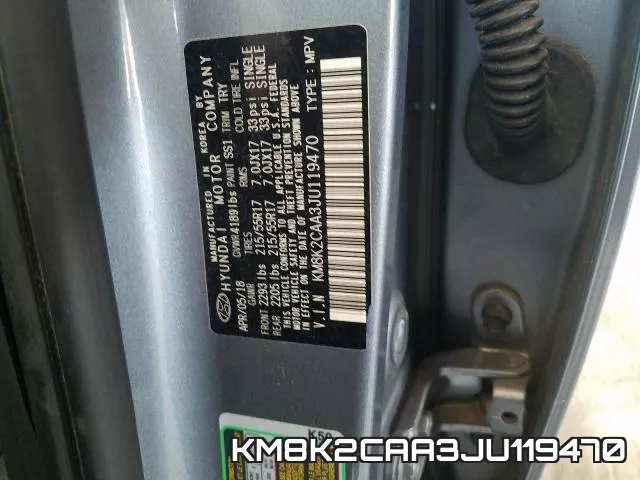 KM8K2CAA3JU119470 фото 2