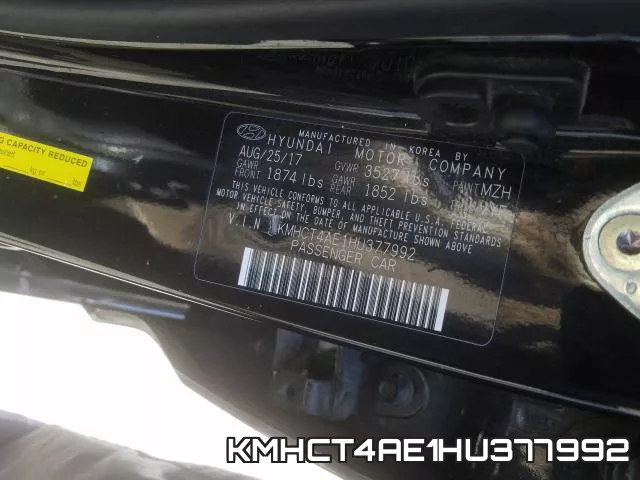 KMHCT4AE1HU377992 фото 2