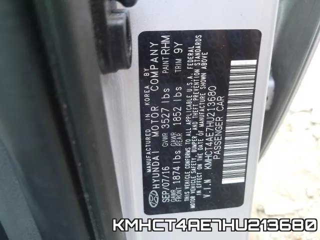 KMHCT4AE7HU213680 фото 2