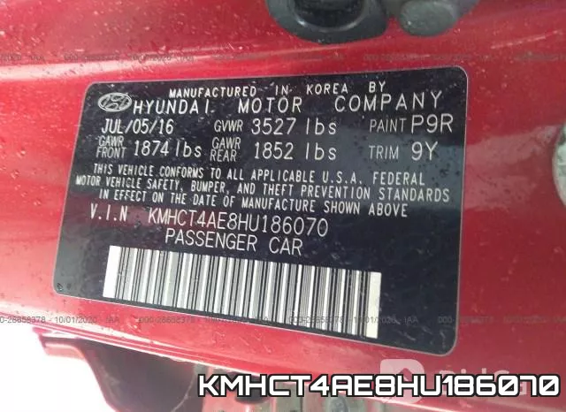 KMHCT4AE8HU186070 фото 10