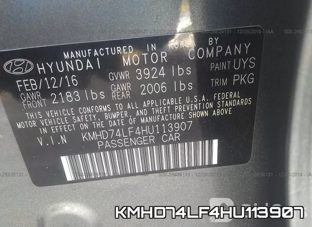 KMHD74LF4HU113907 фото 9