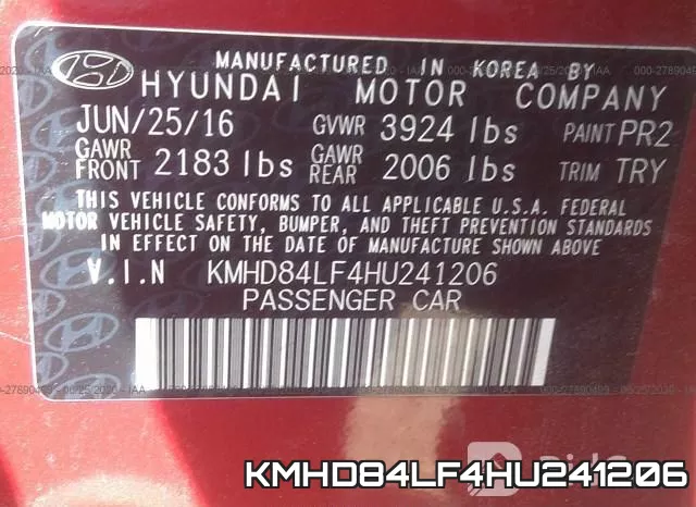 KMHD84LF4HU241206 фото 10