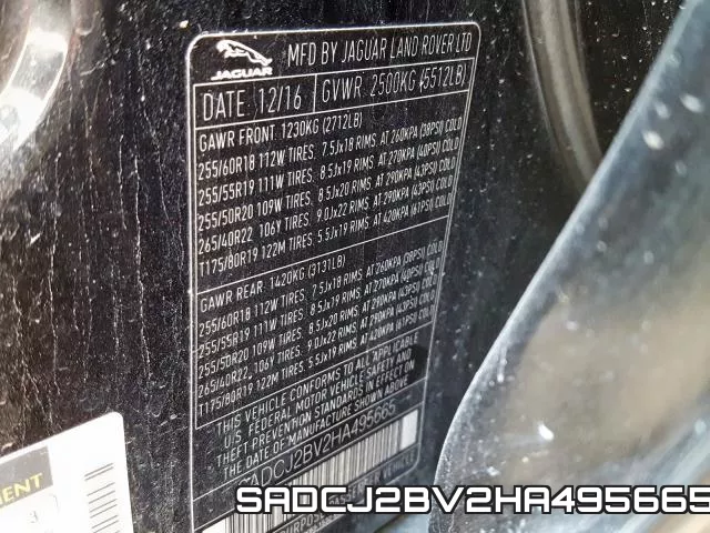 SADCJ2BV2HA495665 фото 2