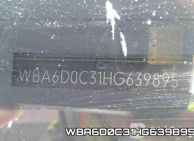WBA6D0C31HG639895 фото 10