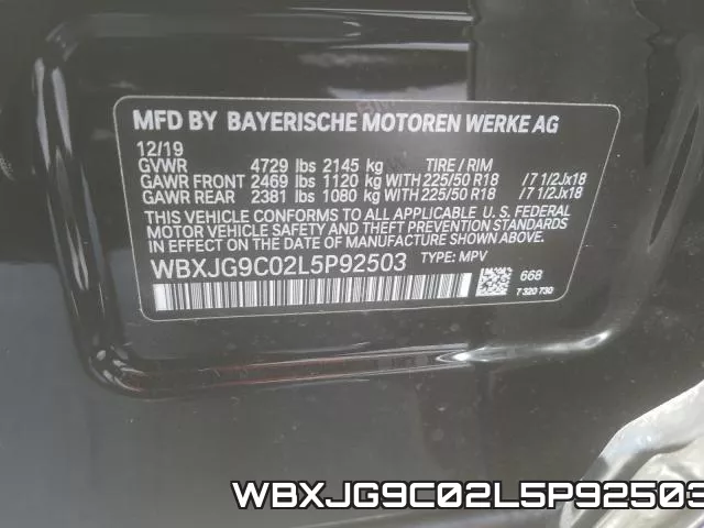 WBXJG9C02L5P92503 фото 2