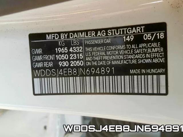 WDDSJ4EB8JN694891 фото 2