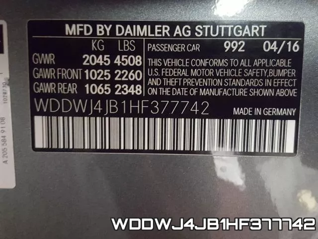 WDDWJ4JB1HF377742 фото 2