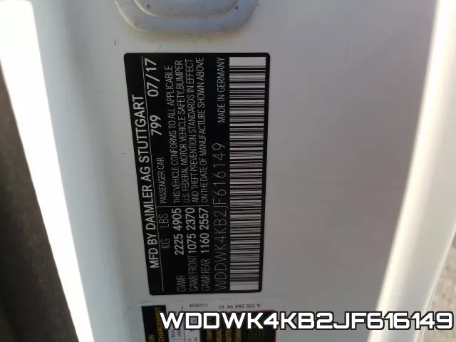 WDDWK4KB2JF616149 фото 2