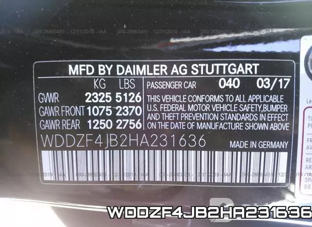 WDDZF4JB2HA231636 фото 10