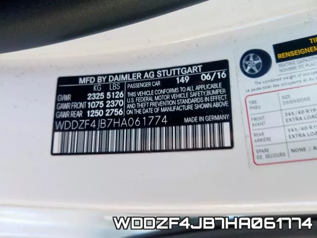 WDDZF4JB7HA061774 фото 2