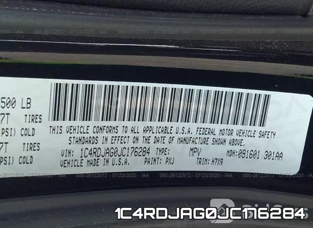 1C4RDJAG0JC176284 фото 10