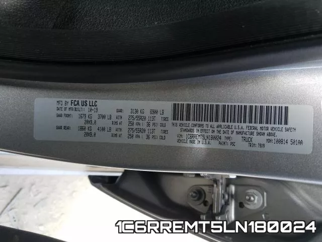 1C6RREMT5LN180024 фото 2