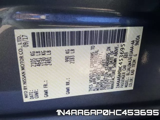 1N4AA6AP0HC453695 фото 2