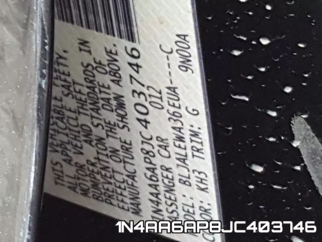 1N4AA6AP8JC403746 фото 2