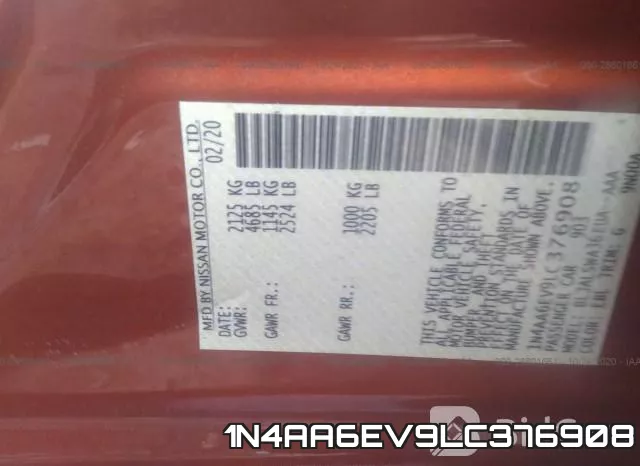 1N4AA6EV9LC376908 фото 9