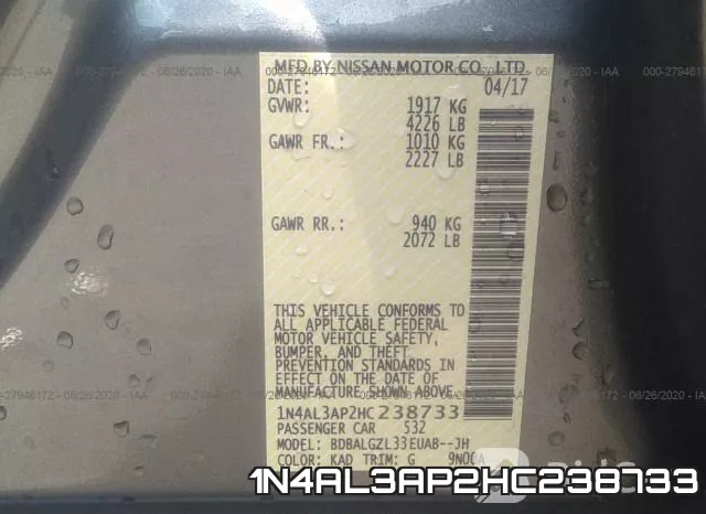 1N4AL3AP2HC238733 фото 9
