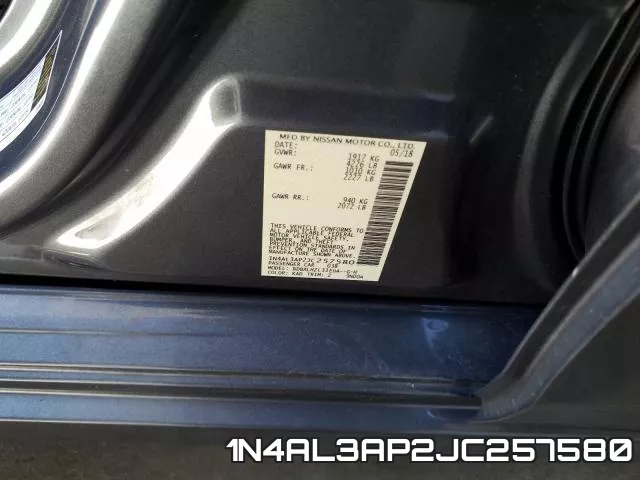 1N4AL3AP2JC257580 фото 2