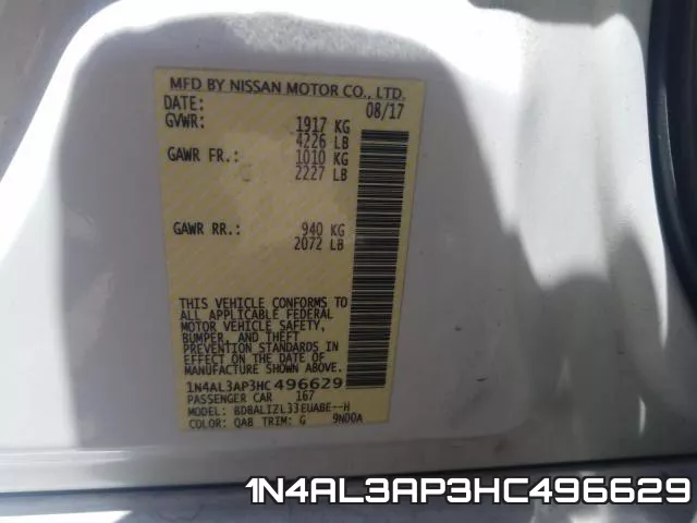1N4AL3AP3HC496629 фото 2