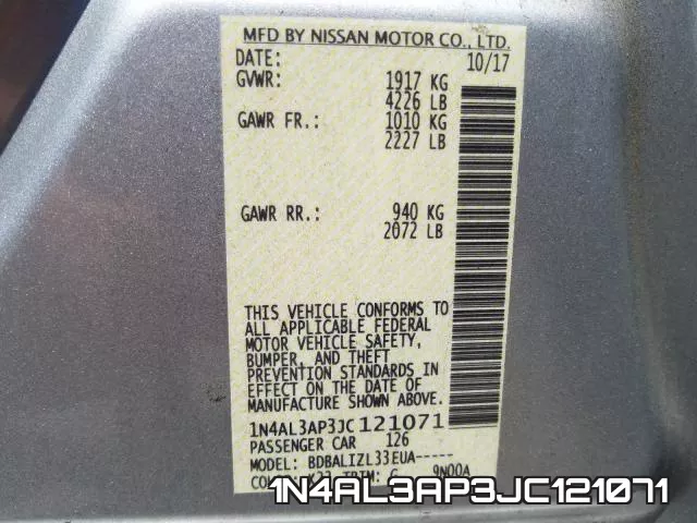 1N4AL3AP3JC121071 фото 2