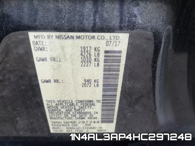 1N4AL3AP4HC297248 фото 2