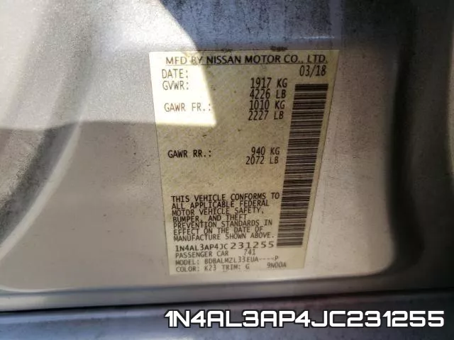 1N4AL3AP4JC231255 фото 2