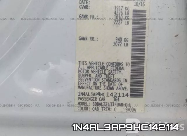 1N4AL3AP9HC142114 фото 10