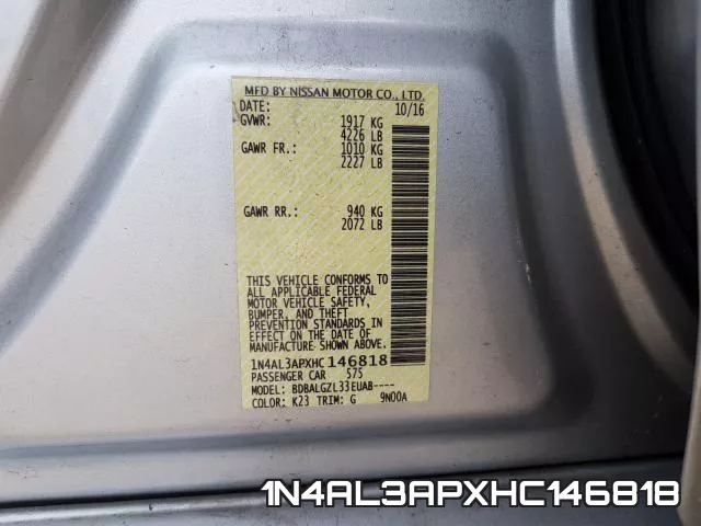 1N4AL3APXHC146818 фото 2