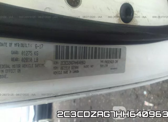 2C3CDZAG7HH640963 фото 9