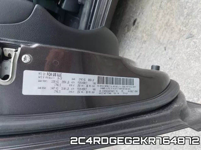 2C4RDGEG2KR764872 фото 2